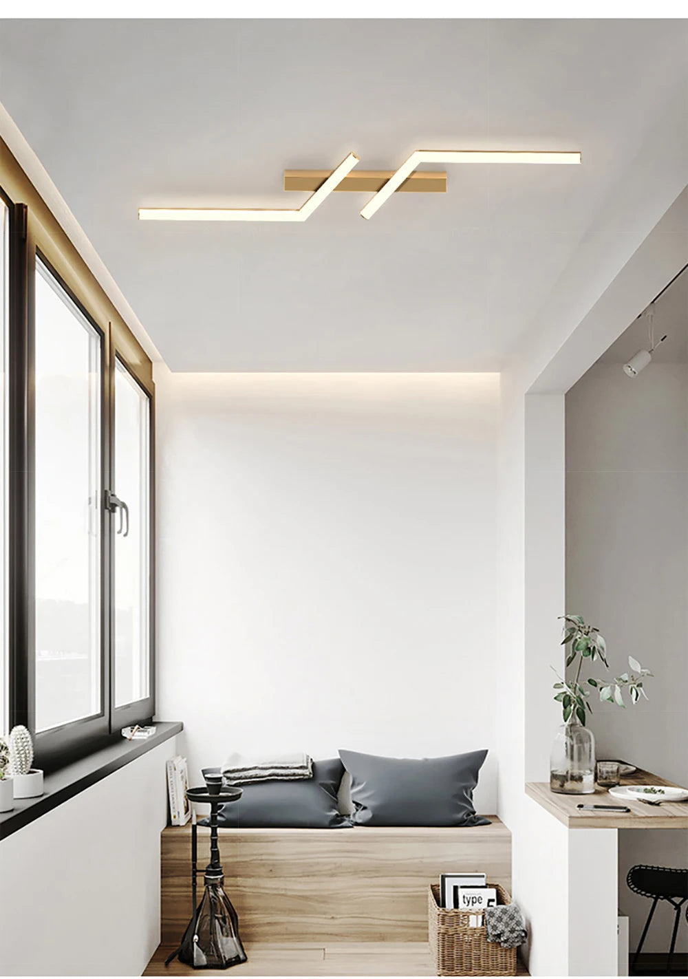 Modern LED Line Ceiling Lamp