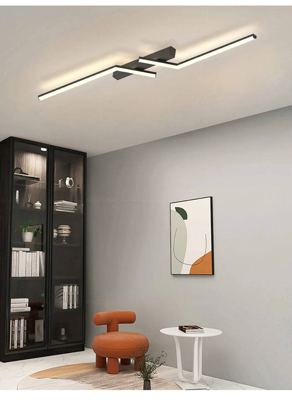 Modern LED Line Ceiling Lamp